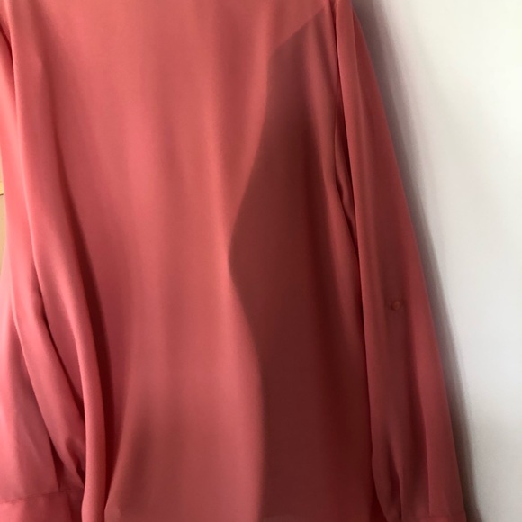 Style & Co Coral Button Down Blouse - Picture 5 of 7